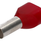 Dmti Kit 100x Terminal Elétrico Ilhós Tubular Duplo 10mm Verm