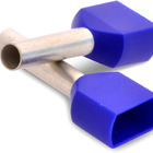 Dmti Kit 500pçs Terminal Elétrico Ilhós Tubular Duplo 2,5mm A