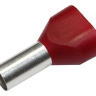 Dmti Kit 500x Terminal Elétrico Ilhós Tubular Duplo 10mm Verm