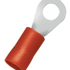 Dmti Kit 50un Terminal Olhal Anel 10mm Vermelho M5 Pré Isolado