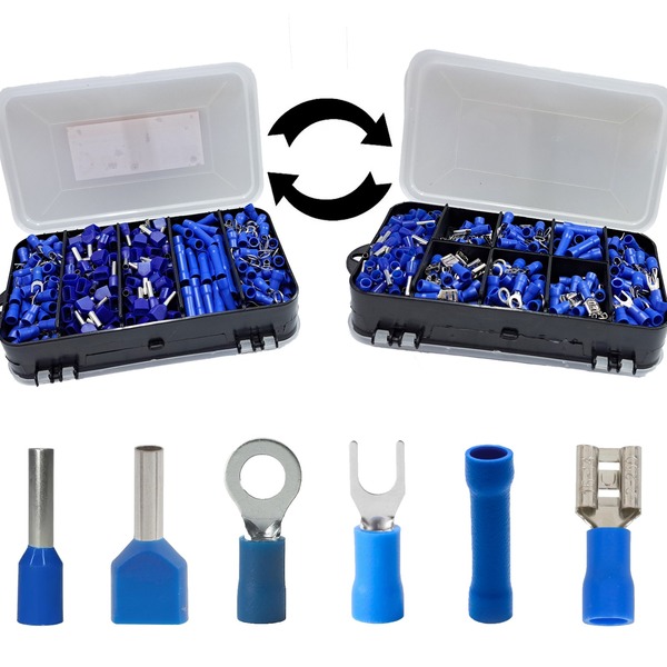 Dmti Kit Terminal Forquilha Luva Olhal Faston Fêmea Ilhós 2,5