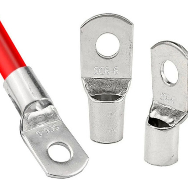 Dmti Kit Terminal Olhal Compressão 6mm M6 Fios E Cabos - 50pçs