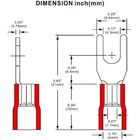 Dmti Terminal Forquilha Garfo Pré Isolado Vermelho 1,5mm - 50