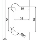 Dobradiça 1010 Preta Inox 180° Porta Box Vid/vid Gv48 Polida