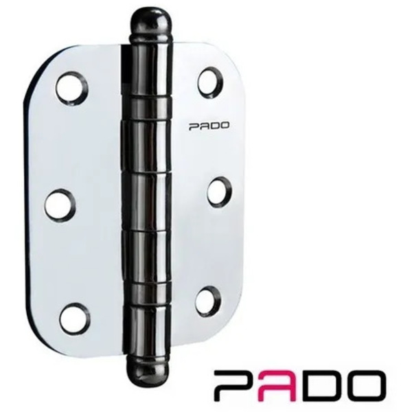 Dobradiça 3530 Redonda Aço Cromado R16 Com 3 - Pado