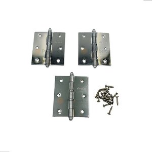 Foto de Dobradiça 3 1/2 X 3 Cromada Anel Tolemat Jogo Cartela 3 Pçs