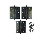 Dobradiça 3 1/2 X 3 Preta Anel Tolemat Jogo Cartela 3 Peças