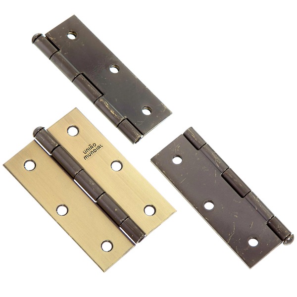 Dobradiça 3 1/2x2 5/16" Aço Oxidado União Mundial