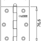 Dobradiça 500 Com Parafuso Cromado 3,5 X 3cm - La Fonte