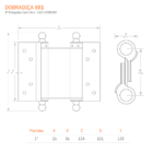 Dobradiça 881 Vai E Vem Até 15kg 4' Preto Silvana