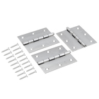 Dobradiça para Porta e Janela de Madeira  Aço Inox 304 3.1/2x3" até 25kg 3 peças