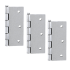 Dobradiça para Porta e Janela de Madeira  Aço Inox 304 3.1/2x3" até 25kg 3 peças