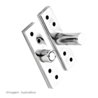 Dobradiça Aço Cromada Pivotante 885 Silvana