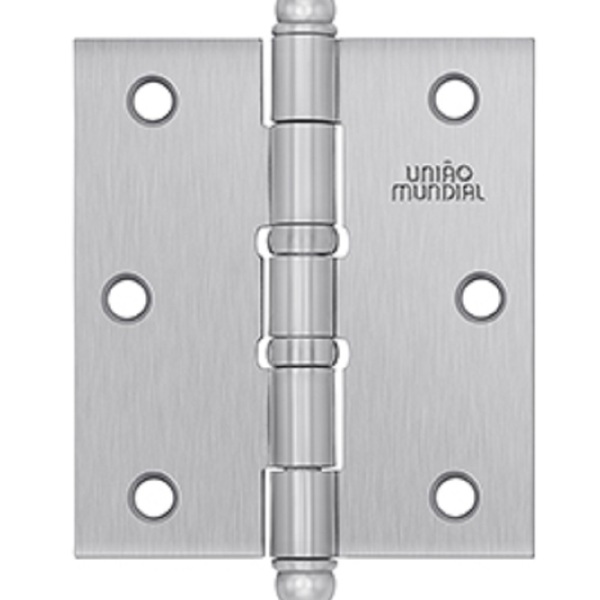 Dobradiça Aco Leve 3x2 1/2" Com Anel Cromada