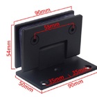 Dobradiça Central Gv48 90º 1012 Vidro/alvenaria Preta 2un