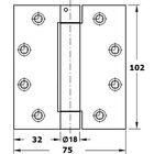 Dobradiça Com Mola 926.29.822 Escovada Hafele