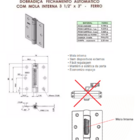 Dobradiça Com Mola Fechamento Automático Suave Fechamatic