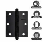 Dobradiça Com Rolamento Concept 3530 Pado Preto Texturizado