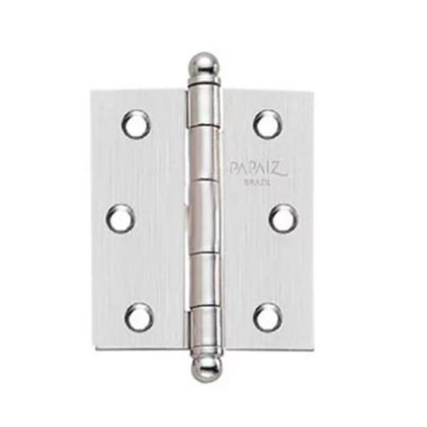 Dobradiça De Aço 1296-1cr Cromado 3 X 2 1/2" Pç