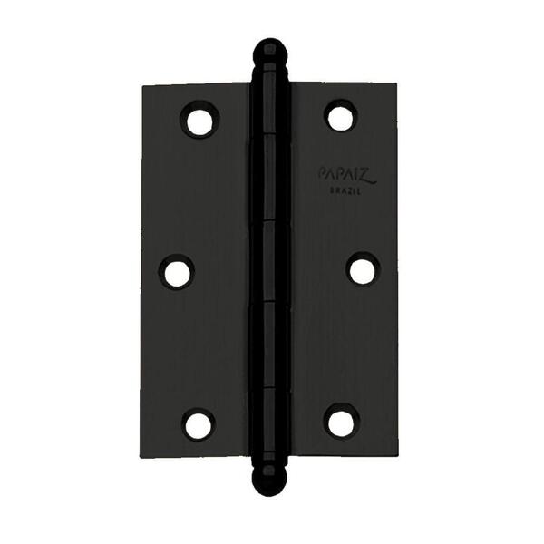 Dobradiça De Aço 1300-1pr 3 1/2" X 2 1/4" Preto Papaiz