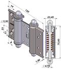 Dobradiça De Aço Vai E Vem Modelo Bang Bang 3'' 75mm União Mu