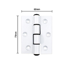 Dobradiça De Alumínio Branca 70 X 70 Kit Com 03 Unidades