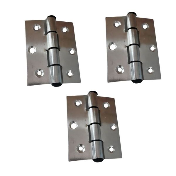 Dobradiça De Alumínio Brilhante 70 X 70 De Porta Janela Ou Es