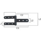 Dobradiça De Porteira De Aço Pintada Dupla N 05