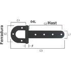 Dobradiça De Porteira Tipo Ferradura Pintada N 03
