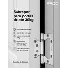 Dobradiça De Sobrepor Pado Com Rolamento Aço Inox Escovado