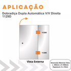 Dobradiça Dupla Automática P/ Box De Banheiro Direita 1129d