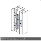 Dobradica Encaixe 3 Abas Suprema Dob-840 Porta Lateral Fosco