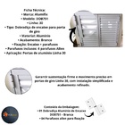 Dobradiça Encaixe Aluminio Porta Abrir Linha 30 Branca Alumif