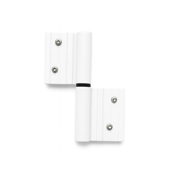 Dobradiça Encaixe Aluminio Porta Abrir Linha 30 Branca Alumif