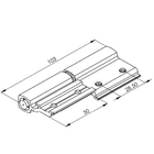 Dobradiça Encaixe Aluminio Porta Linha 25 Abas Desiguais C/de