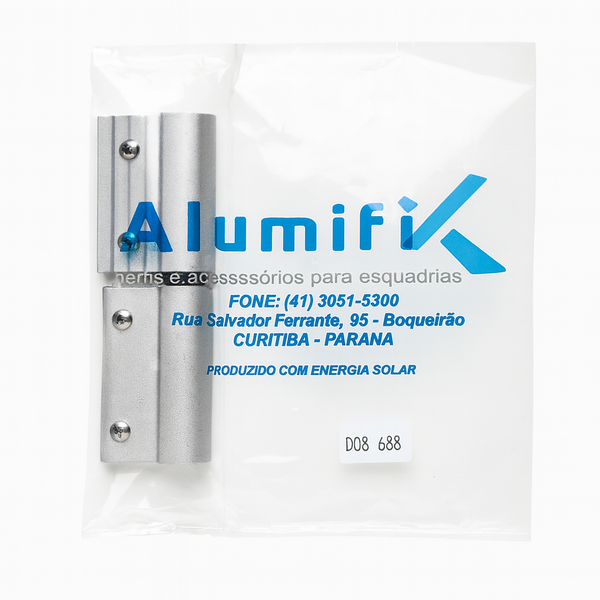 Abokado Dobradiça Encaixe Aluminio Porta Linha 25 Suprema Fosca Dob-688