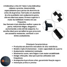 Dobradiça Encaixe Aluminio Porta Linha 25 Tripla 3 Abas Alumi