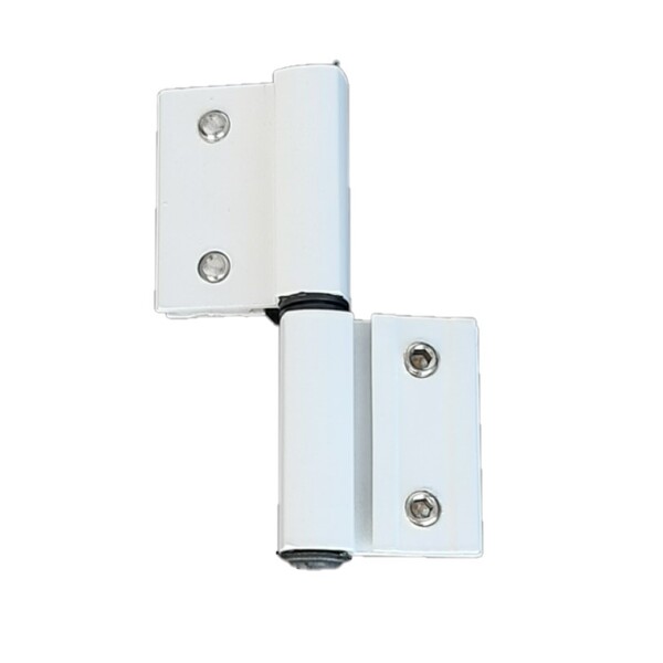 Dobradica Encaixe Linha 25 Suprema Sd771 Porta Aluminio Branco