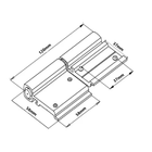 Dobradica Encaixe Linha 42 Sd-333 Porta Giro Abrir Aluminio B