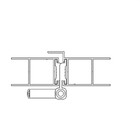 Dobradica Encaixe Suprema Db-838 Porta Janela  Camarao Fosco