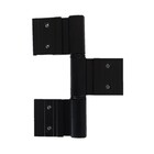 Dobradica Encaixe Tripla Linha Gold Porta Giro Abrir Preto