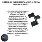 Dobradica Encaixe Tripla Preta Linha 42 Dob-704 Porta Giro Al