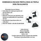 Dobradica Encaixe Tripla Preta Linha 42 Dob-704 Porta Giro Al