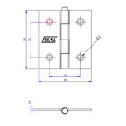 Dobradiça F.l.o. Porta / Janela Pino Solto Real 1,5" - Loth