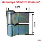 Dobradiça Gonzo Com Aba Portão De Ferro E Aço Bicromatizado