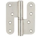 Dobradiça Hamburguesa Aço Inox Fosco Fixação Esquerda