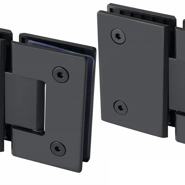 Dobradiça Inox 180° 1010 Para Porta E Box Vidro/vidro Preta -