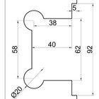 Dobradiça Inox Gv48 90º 1011 Para Porta De Vidro E Box - Alve