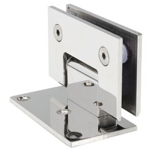 Foto de Dobradiça Inox Gv48 90º 1011 Para Porta De Vidro E Box - Alve