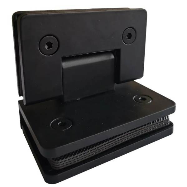 Dobradiça Inox Gv48 90º Porta De Vidro E Box Canto Preta - Vi